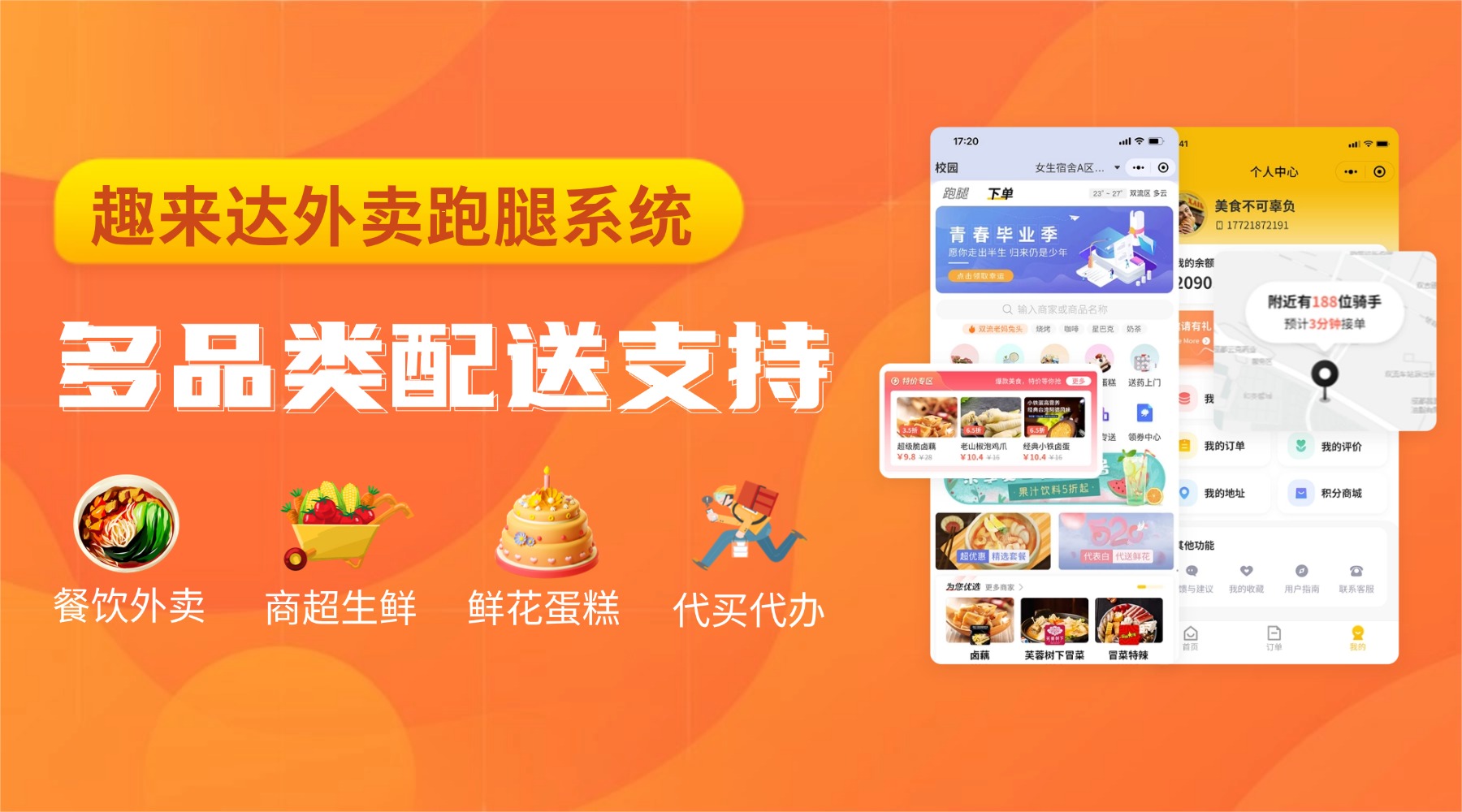 成本更低的趣来达如何弄个外卖平台